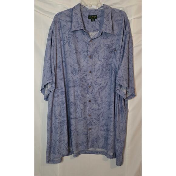 David Taylor Collection Shirt Men's Size 4XL/Reg Blue Button Down Short Sleeve - Picture 1 of 6
